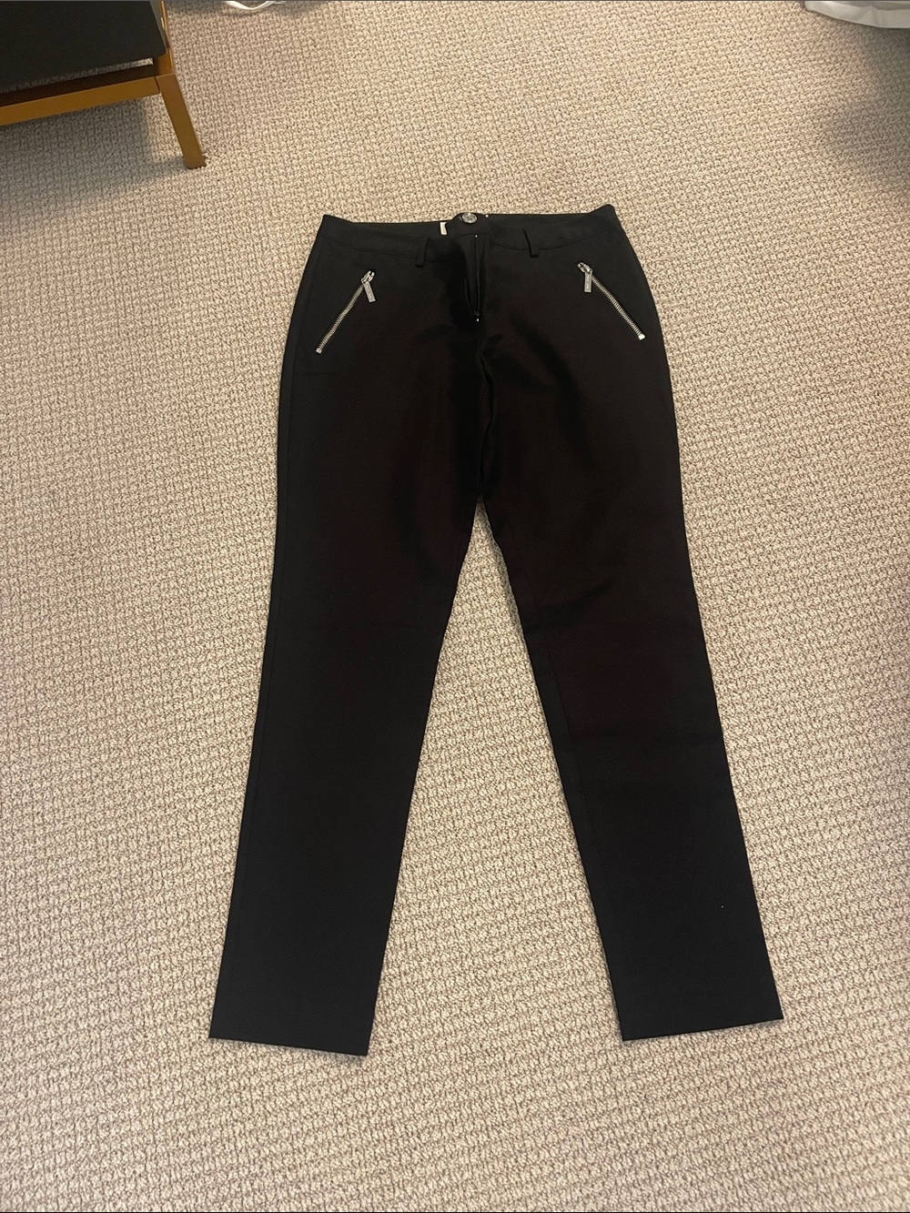 Michael Kors Black Slim Zip Pocket Trousers